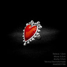 Cargar imagen en el visor de la galería, ANILLO CORAZÓN ELECTROFORMADO