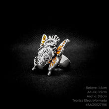 Cargar imagen en el visor de la galería, ANILLO CORAZÓN ANATÓMICO MARIPOSA

