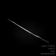Cargar imagen en el visor de la galería, PULSERA PLATA LÍQUIDA 5 HILOS

