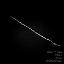 Cargar imagen en el visor de la galería, PULSERA PLATA LÍQUIDA 3 HILOS
