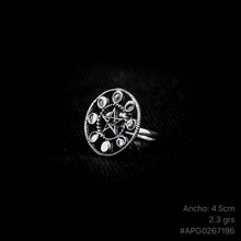 Cargar imagen en el visor de la galería, ANILLO PENTAGRAMA FASE LUNAR
