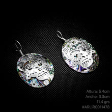 Cargar imagen en el visor de la galería, ARETES LARGOS CATRINA CON ABULON

