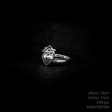 Cargar imagen en el visor de la galería, ANILLO CORAZÓN CON FLOR
