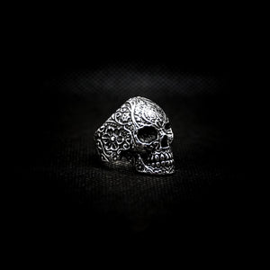 ANILLO CRÁNEO GRABADO ARTESANAL
