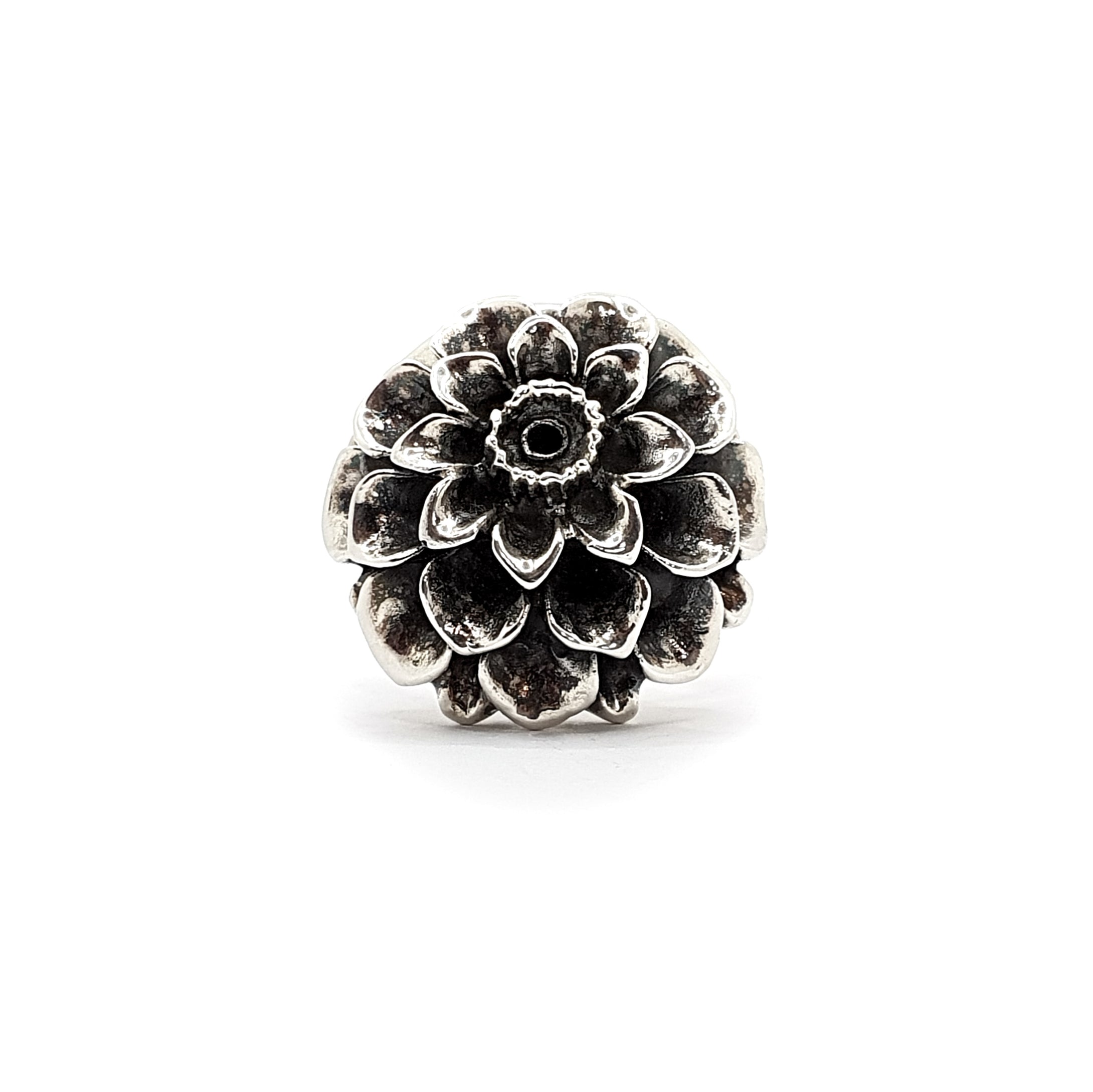 ANILLO ELECTROFORMADO FLOR CRISANTEMO