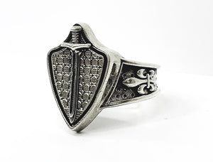 ANILLO ESCUDO MEDIEVAL